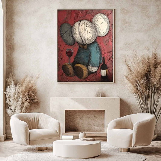 Kaws Maleri i Akryl på Lærred