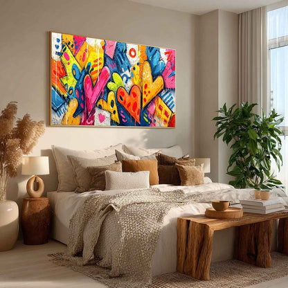 Bred Maleri i Akryl på Lærred