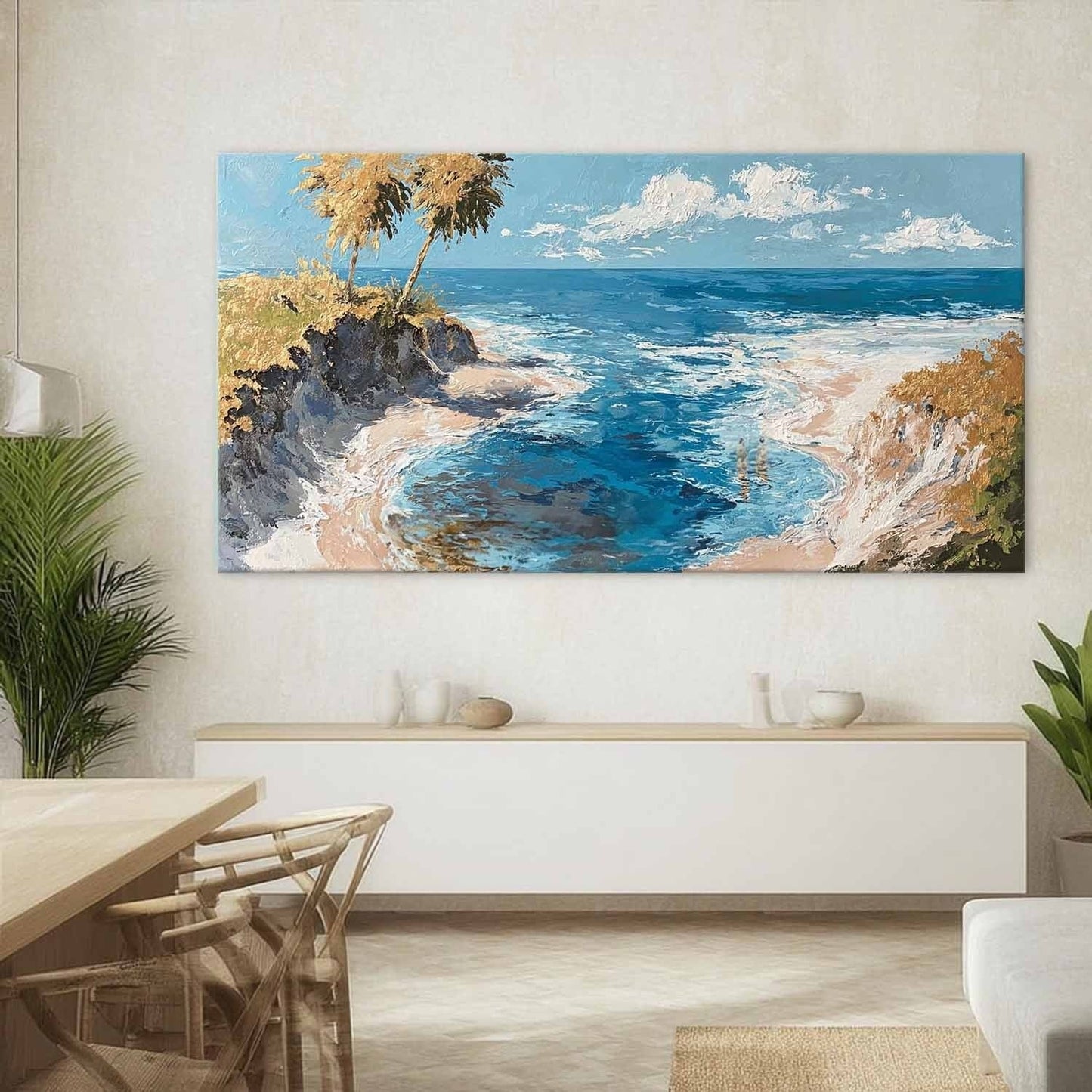 Tropisk Maleri i Impasto Teknik