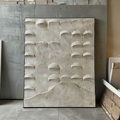 Beton Vægkunst i Relief Maleri