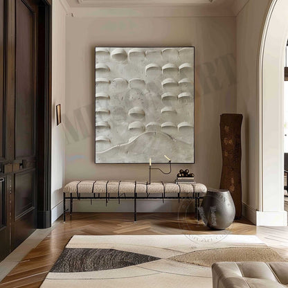 Beton Vægkunst i Relief Maleri