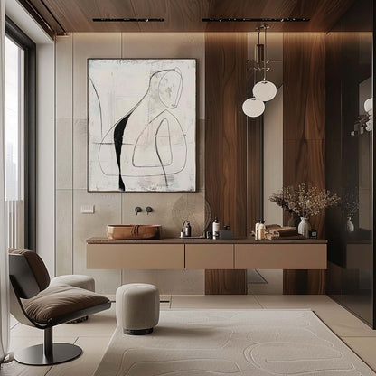 Minimalistisk Vægkunst i Lærred