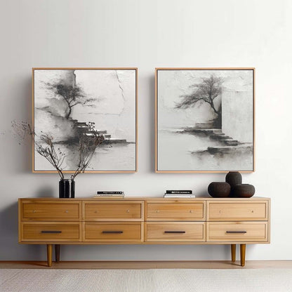 Wabi-Sabi Maleri i Træ