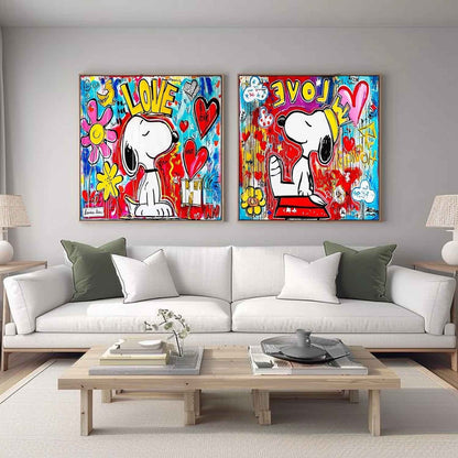 Snoopy Maleri i Lærred