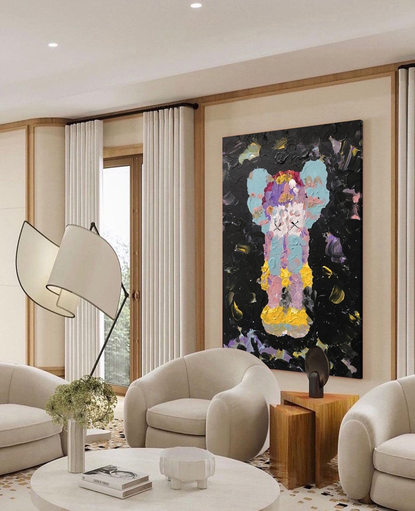 Kaws Maleri i Akryl på Lærred