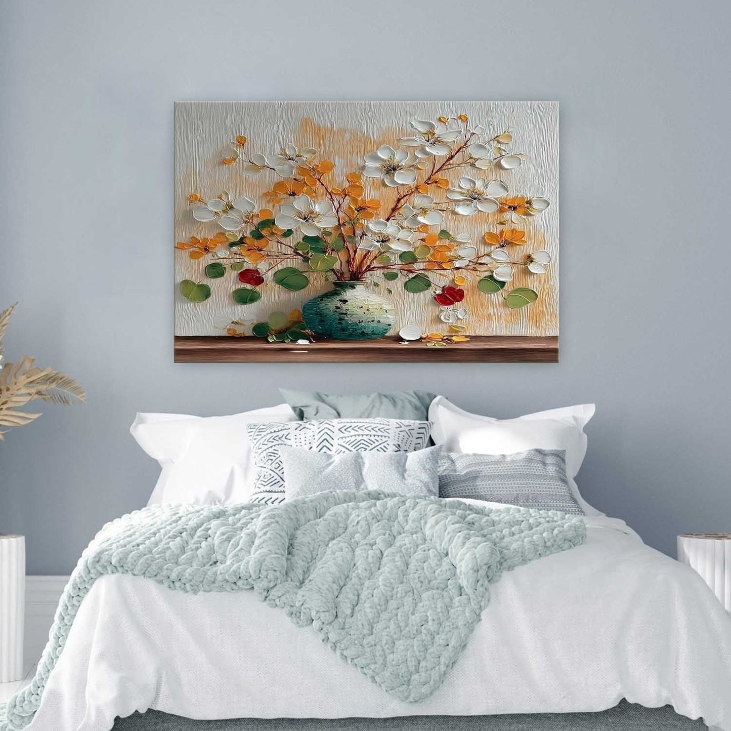 Efterårsblomster Maleri i Akryl