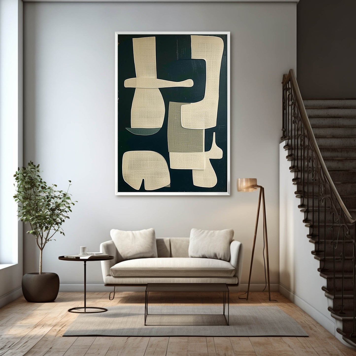 Mid-Century Plakat i Papir